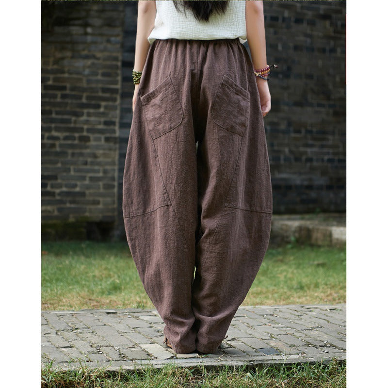 National Fashion Loose All-matching Pants Women