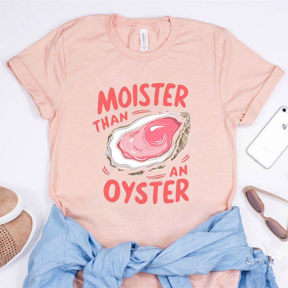 Women's Oyster Funny Pattern Vintage Printed Top