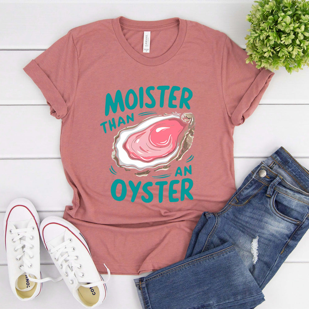 Women's Oyster Funny Pattern Vintage Printed Top